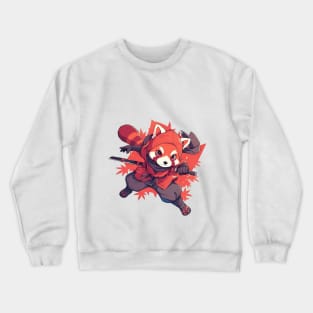 Red Panda Ninja Crewneck Sweatshirt